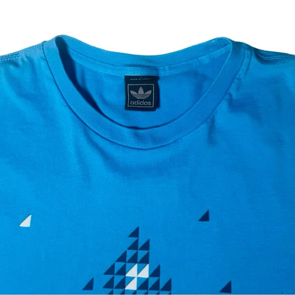 Adidas Originals Three Stripes Triangle Pixel Tee Sz Lg Trefoil Classics VTG 09 - Picture 9 of 12